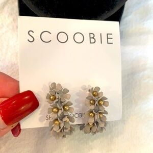 💐5/25 scoobie brand flower gold ball hoops